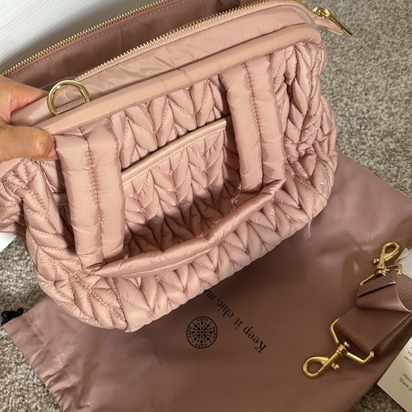 Paige Mini Dusty Rose Happ Diaper Bag - Picture 5 of 6